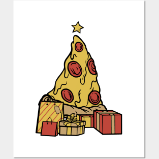 Pizza Christmas Tree Posters and Art